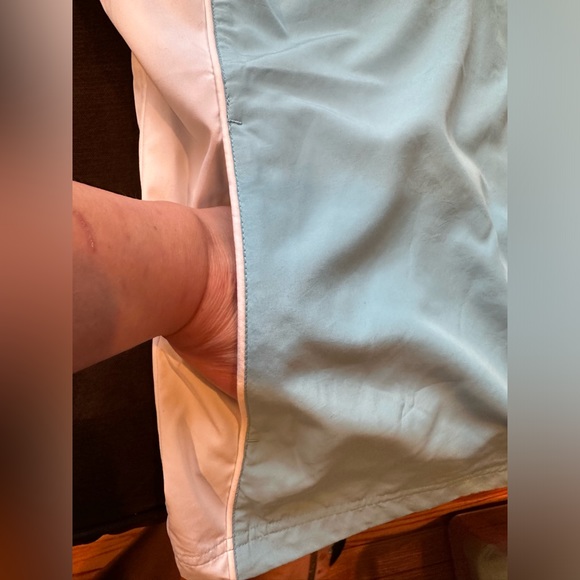 Reebok Blue Softshell Windbreaker 1/4 Zip Hoodie Jacket White Side Panels Sz M - Picture 12 of 15